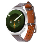 Slim Plain Genuine Leather Watch Band, For Galaxy Watch9 / 8 / 8 Classic
