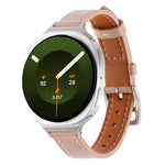 Slim Plain Genuine Leather Watch Band, For Galaxy Watch9 / 8 / 8 Classic
