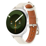 Slim Plain Genuine Leather Watch Band, For Galaxy Watch9 / 8 / 8 Classic