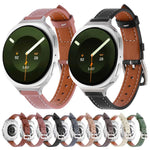 Slim Plain Genuine Leather Watch Band, For Galaxy Watch9 / 8 / 8 Classic