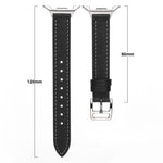 Slim Plain Genuine Leather Watch Band, For Galaxy Watch9 / 8 / 8 Classic