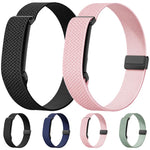 Metal Frame Magnetic Clasp Wave Pattern Elastic Nylon Arm Band, For Google Fitbit Air