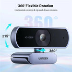 UGREEN CM678 15728 1080P FHD Webcam  Dual Microphones USB