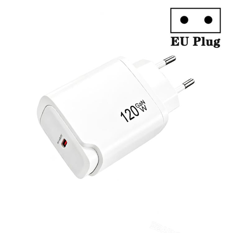 PD48 GaN 120W USB-C Fully Compatible Protocol Charger for Laptops, EU Plug, EU Plug