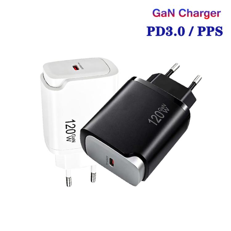 PD48 GaN 120W USB-C Fully Compatible Protocol Charger for Laptops, EU Plug, EU Plug