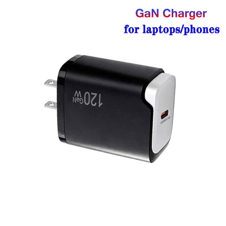 PD48 GaN 120W USB-C Fully Compatible Protocol Charger for Laptops, US Plug, US Plug