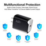 PD48 GaN 120W USB-C Laptop Power Supply with USB-C to USB-C Data Cable，US Plug, US Plug