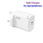PD48 GaN 120W USB-C Laptop Power Supply with USB-C to USB-C Data Cable，UK Plug, UK Plug