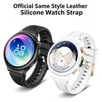 Microfiber Leather Hybrid Silicone Watch Band, 18mm