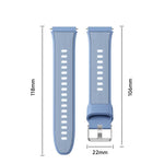 Hidden Tail Design Vertical Stripe Silicone Watch Band, 22mm