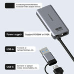 HAGIBIS UHC07P 100W PD Charging Adapter USB 3.0 HD Video Capture Card