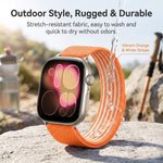 Airy Mixed Nylon Loop Metal Connector Watch Band, For Apple Watch 46mm / 49mm / 45mm / 44mm, For Apple Watch 42mm / 41mm / 40mm / 38mm