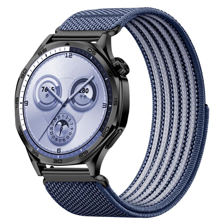 Airy Mixed Nylon Loop Metal Connector Watch Band, 18mm