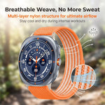 Airy Mixed Nylon Loop Metal Connector Watch Band, For Galaxy Watch Ultra2 2026 / 2025 / 1 2024