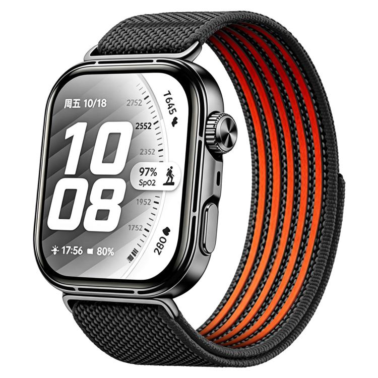 Airy Mixed Nylon Loop Metal Connector Watch Band, For Huawei Watch Fit 5 Pro / Fit 5 / Fit 4