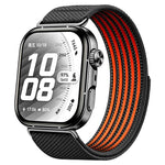 Airy Mixed Nylon Loop Metal Connector Watch Band, For Huawei Watch Fit 5 Pro / Fit 5 / Fit 4