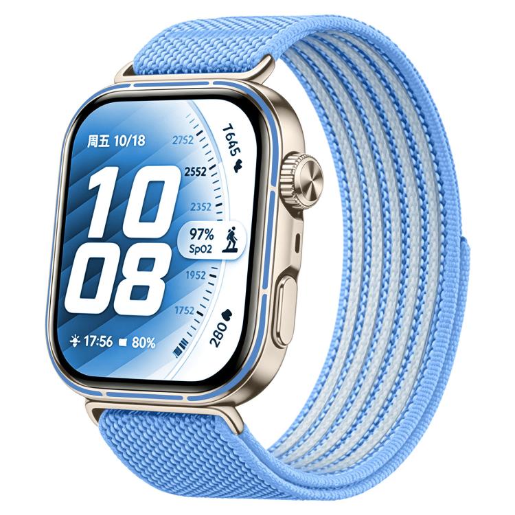 Airy Mixed Nylon Loop Metal Connector Watch Band, For Huawei Watch Fit 5 Pro / Fit 5 / Fit 4
