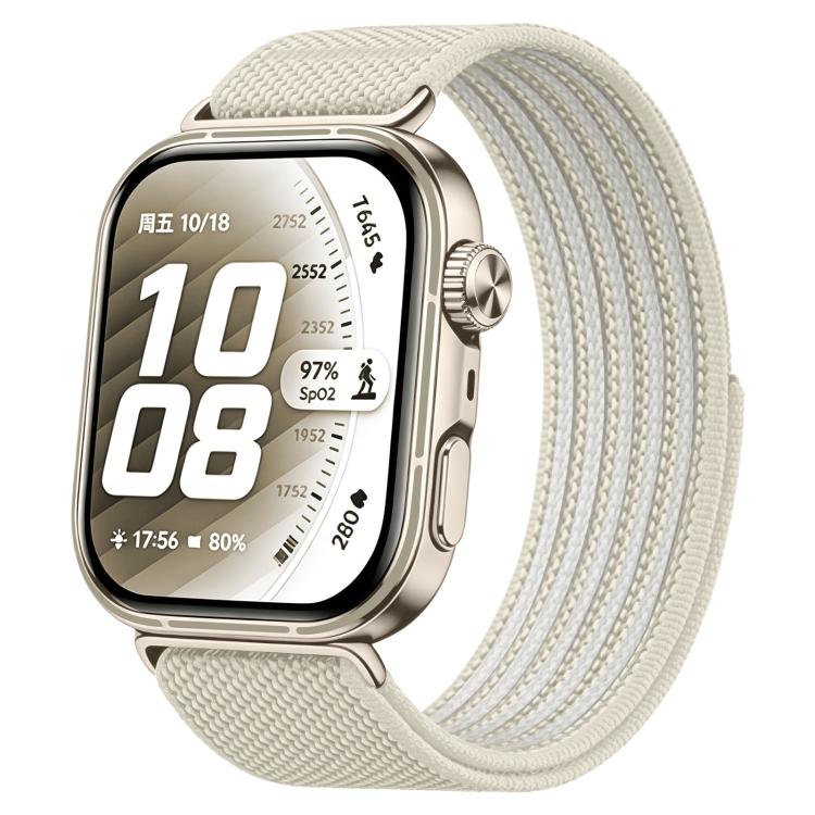 Airy Mixed Nylon Loop Metal Connector Watch Band, For Huawei Watch Fit 5 Pro / Fit 5 / Fit 4