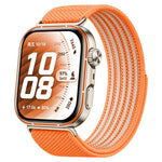 Airy Mixed Nylon Loop Metal Connector Watch Band, For Huawei Watch Fit 5 Pro / Fit 5 / Fit 4