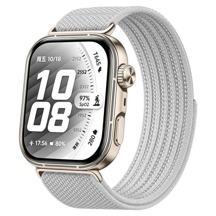Airy Mixed Nylon Loop Metal Connector Watch Band, For Huawei Watch Fit 5 Pro / Fit 5 / Fit 4