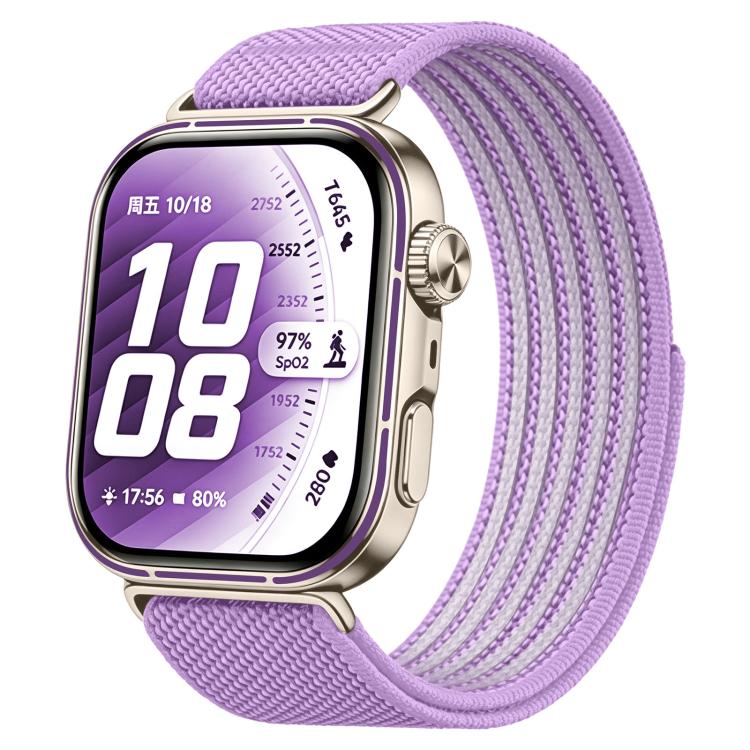 Airy Mixed Nylon Loop Metal Connector Watch Band, For Huawei Watch Fit 5 Pro / Fit 5 / Fit 4