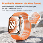 Airy Mixed Nylon Loop Metal Connector Watch Band, For Huawei Watch Fit 5 Pro / Fit 5 / Fit 4