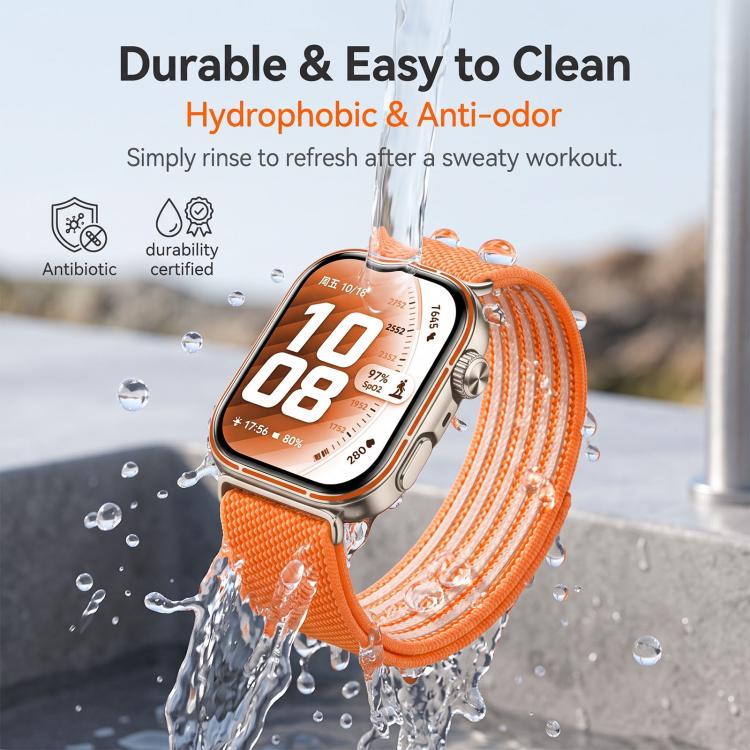 Airy Mixed Nylon Loop Metal Connector Watch Band, For Huawei Watch Fit 5 Pro / Fit 5 / Fit 4