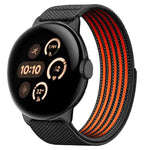 Airy Mixed Nylon Loop Metal Connector Watch Band, For Google Pixel Watch 5 / 4 / 3 / 2 / 1 41mm, For Google Pixel Watch 5 / 4 / 3 45mm