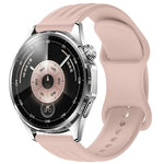 Wave-Textured Butterfly Clasp Solid Color Silicone Watch Band, 18mm