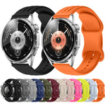 Wave-Textured Butterfly Clasp Solid Color Silicone Watch Band, 22mm, 20mm