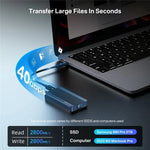 ACASIS TBU405 Air 40Gbps M.2 NVMe SSD Enclosure for Thunderbolt 4/3 USB4 2280 M-Key B+M, TBU405 Air