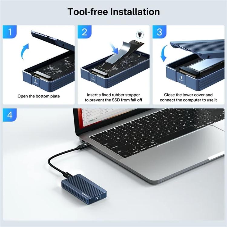 ACASIS TBU405 Air 40Gbps M.2 NVMe SSD Enclosure for Thunderbolt 4/3 USB4 2280 M-Key B+M, TBU405 Air