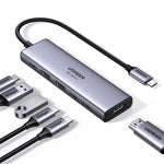 UGREEN 35999 Hub USB-C / Type-C 6-in-1 (10 Gbps, USB 3.2 Gen2, HDMI 4K 60Hz, PD 100W), 35999