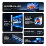 UGREEN 35999 Hub USB-C / Type-C 6-in-1 (10 Gbps, USB 3.2 Gen2, HDMI 4K 60Hz, PD 100W), 35999