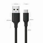 UGREEN US184 20884 USB to Type-C Cable 5Gbps 3A Fast Charging Data Transfer