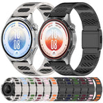Magnetic Style Alloy Hybrid Silicone Watch Band, 22mm