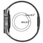 Magnetic Style Alloy Hybrid Silicone Watch Band, 22mm