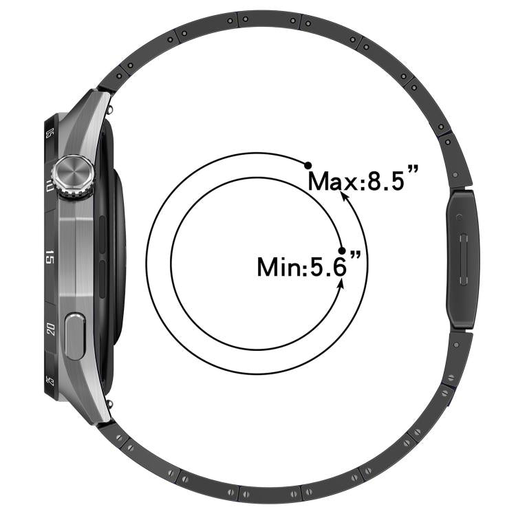 Magnetic Style Alloy Hybrid Silicone Watch Band, 22mm