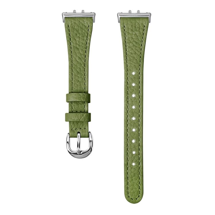 Slim Lychee-Textured Genuine Leather Watch Band, For Galaxy Fit3