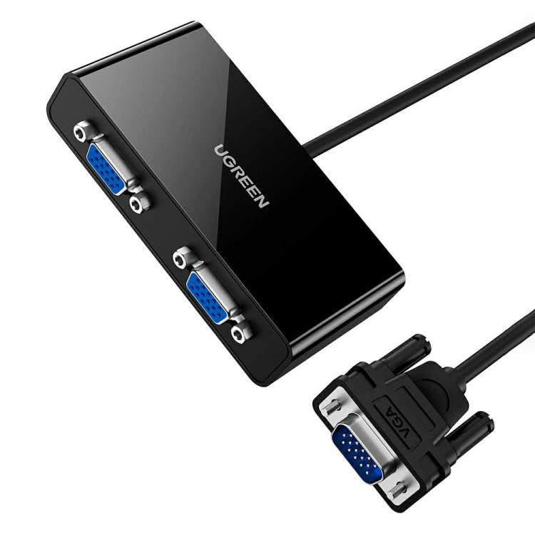 UGREEN 40254 Splitter VGA da 1 a 2, alimentato via Micro USB, adattatore per doppio monitor