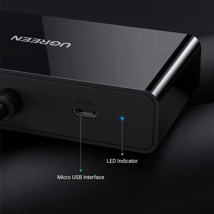 UGREEN 40254 Splitter VGA da 1 a 2, alimentato via Micro USB, adattatore per doppio monitor