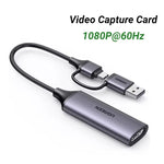 UGREEN CM716 25854 1080P 60Hz HD to USB and Type-C Video Capture Card