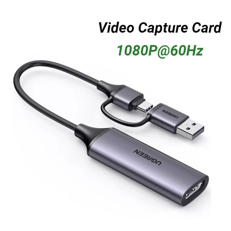 UGREEN CM716 25854 1080P 60Hz HD to USB and Type-C Video Capture Card