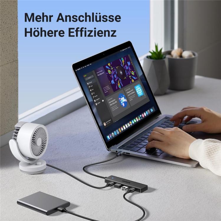 UGREEN 25851 Cavo da 15 cm, hub USB-A a 4 porte USB 3.0, 5 Gbps, 25851