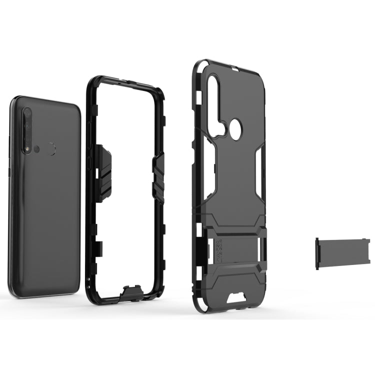 Custodia antiurto in PC + TPU per Huawei P20lite 2019/Nova5i, con supporto, For Huawei P20 Lite 2019