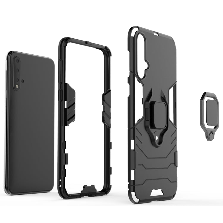 Custodia protettiva antiurto PC + TPU con supporto ad anello magnetico per Huawei Nova 5 / Nova 5 Pro, For Huawei Nova 5