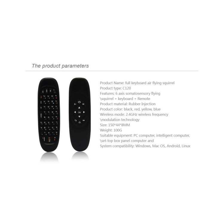 Mini tastiera wireless C120 con mouse 2.4G per PC e Smart TV