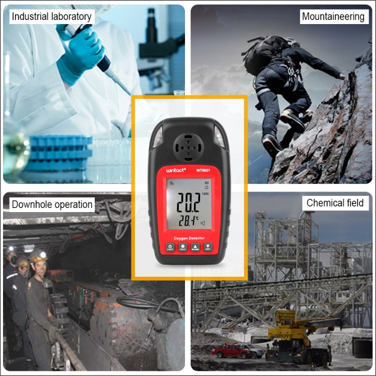 Rilevatore di ossigeno WT8821 con sensore elettromagnetico O2 - immagine 9