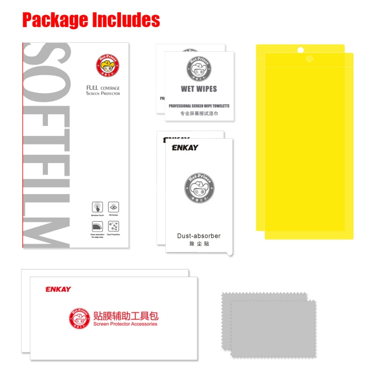 2 PZ ENKAY Hat-Prince 0.1mm 3D Full Screen Protector Pellicola idrogel a prova di esplosione per, For Galaxy Note10, For Galaxy Note10+