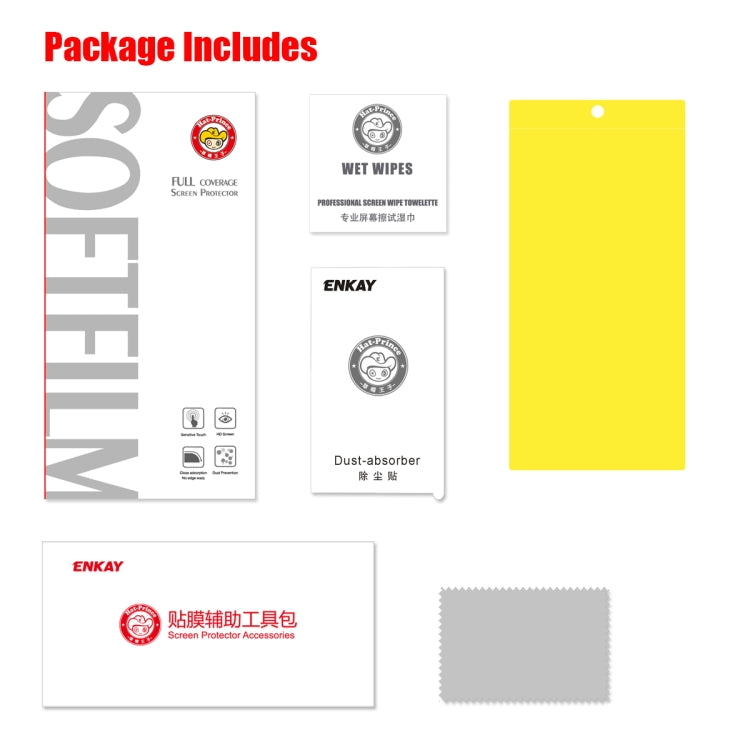 ENKAY Hat-Prince 0.1mm 3D Full Screen Protector Pellicola idrogel antideflagrante per, For Galaxy Note10, For Galaxy Note10+